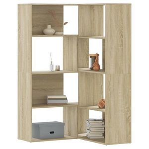 vidaXL Bibliotecă de colț cu 4 niveluri stejar sonoma 85x85x140cm lemn imagine