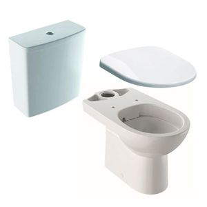 Set complet vas WC Geberit Selnova Rimfree cu rezervor asezat si capac inchidere lenta imagine