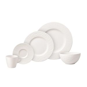 Set servire Villeroy & Boch Manufacture Rock Blanc Starter Set 20 piese imagine