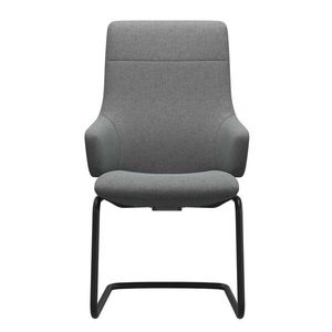 Scaun cu brate Stressless Chilli v2 L D400 cu spatar inalt baza negru mat tapiterie textil Calido Light Grey imagine