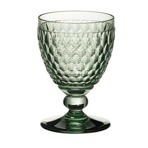 Set 2 pahare de vin rosu, Villeroy & Boch, Boston, 310 ml, sticla cristal, verde imagine