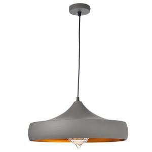 Lustra Aca Lighting, CALIPHATE, 46x123 cm, 1xE27, 40W, gri/auriu imagine