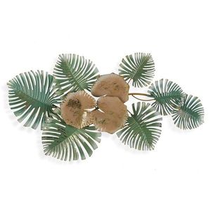 Decoratiune de perete Tropical Leaves, Versa, 88.9x48.3 cm, metal imagine