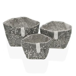 Set 3 cosuri pentru depozitare Branch, Versa, 14x14x14 cm, poliester imagine