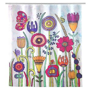 Perdea de dus, Wenko, Bloom, 180 x 200 cm, poliester, multicolor imagine