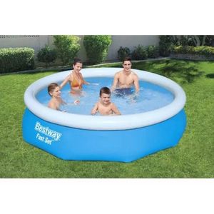 Piscina gonflabila Bestway Fast Set 57270 cu pompa de filtrare, 305x76 cm, PVC imagine