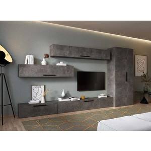 Living Pati 206 - Mobila Sufragerie Gri Beton imagine