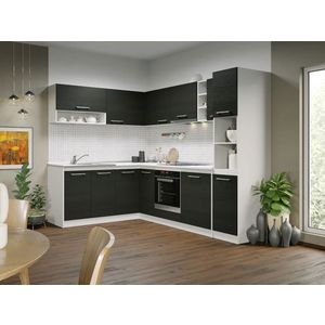 Set Mobila Bucatarie Colt Mina 180*260 Alb/Ferrara - C25 imagine