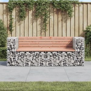 vidaXL Bancă de grădină cu gabion, 184x71x65, 5 cm, lemn masiv Douglas imagine