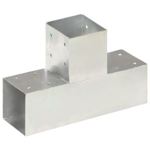 vidaXL Conector de grindă, formă T, 91 x 91 mm, metal galvanizat imagine