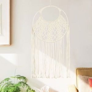 vidaXL Cuier de perete din macrame, 40x80, bumbac imagine