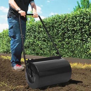 vidaXL Tăvălug de gazon, negru, 63 cm, 50 L imagine