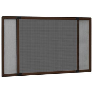 vidaXL Plasă insecte extensibilă pentru ferestre, maro, (75-143)x50 cm imagine