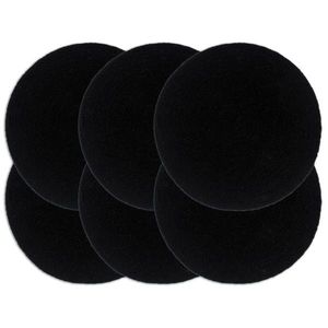 vidaXL Naproane, 6 buc., negru, 38 cm, bumbac, rotund imagine