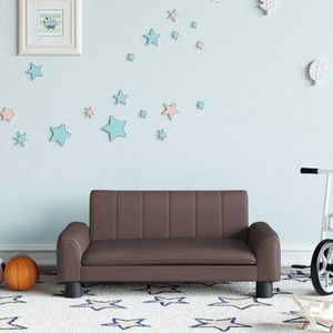 vidaXL Canapea pentru copii maro 70x45x30 cm piele artificială imagine