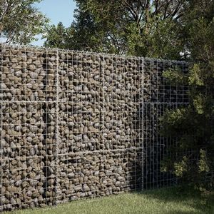 vidaXL Coș gabion cu capac, 100x50x150 cm, fier galvanizat imagine