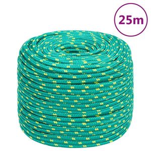 vidaXL Frânghie de barcă, verde, 6 mm, 25 m, polipropilenă imagine