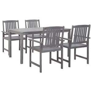 vidaXL Set mobilier de exterior, 5 piese, lemn masiv de acacia imagine