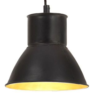 vidaXL Lampă suspendată, negru, rotund, 17 cm, 25 W, E27 imagine