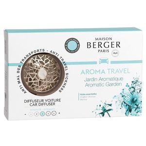 Set odorizant masina Maison Berger Aroma Travel - Jardin Aromatique + rezerva ceramica imagine