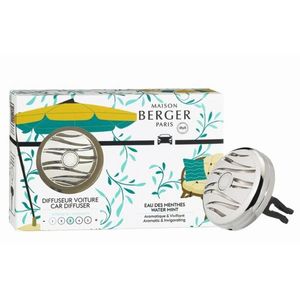 Set odorizant masina Maison Berger Summer Silver + rezerva ceramica Eau des Menthes imagine