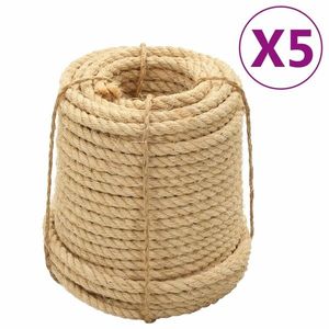 vidaXL Frânghii de sisal, 5 buc., 16 mm, 100 m imagine