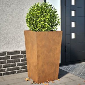 vidaXL Jardiniere grădină, 2 buc., 45x45x75 cm, oțel corten imagine