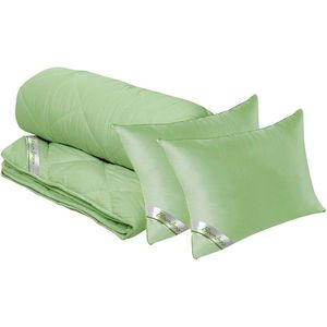 Set Bamboo Sense, 2 perne 50x70 cm si pilota matlasata 300g/mp, 200x220 cm imagine