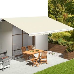 vidaXL Pânză de rezervă copertină, crem, 6x3, 5 m imagine