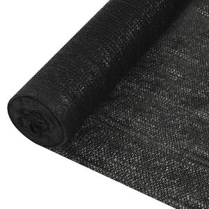 vidaXL Plasă pentru intimitate, negru, 2x25 m, HDPE, 195 g/m² imagine