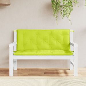 vidaXL Pernă bancă grădină, verde aprins 120x(50+50)x7cm textil oxford imagine