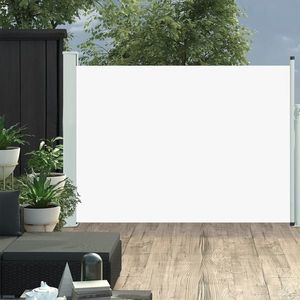 vidaXL Copertină laterală retractabilă de terasă, crem, 120 x 500 cm imagine