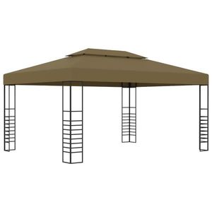 vidaXL Pavilion de grădină, gri taupe, 3 x 4 m, 180 g/m² imagine