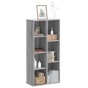 vidaXL Bibliotecă, gri sonoma, 50x25x105 cm, lemn prelucrat imagine