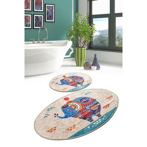 Set 2 covorase de baie Etnic, Chilai, 50x60 cm/60x100 cm, multicolor imagine