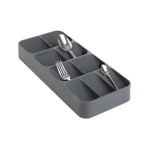 Organizator pentru tacamuri cu 9 compartimente, gri deschis, 38.5x16.5x5.2 cm imagine