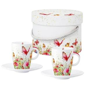 Set Cani pentru Espresso si Cutie Eleganta din Ambalaj Premium Flori imagine