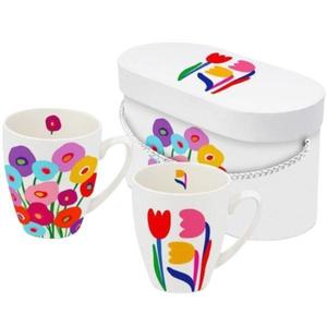 Set Cani pentru Ceai, Cafea si Cutie Eleganta din Ambalaj Premium Lalele imagine