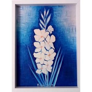 Tablou Canvas Flori, Gladiola albastra, print 30 x 40 cm inramat imagine