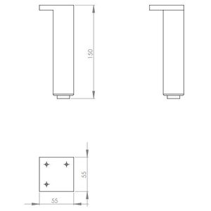 Set 2 picioare pentru mobilier Kolo Rekord imagine