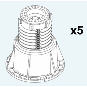 Set 5 picioare pentru cadite de dus SanSwiss FWU.5 imagine