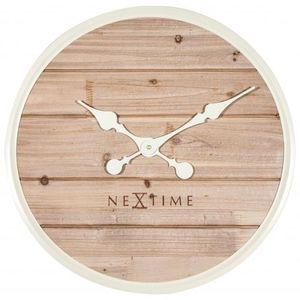 Ceas de perete NeXtime Plank 50cm white imagine