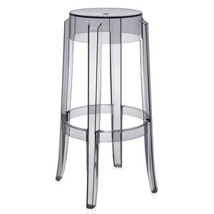 Scaun bar Kartell Charles Ghost 2005 design Philippe Starck h75cm gri transparent imagine