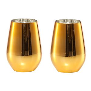 Set 2 pahare apa Schott Zwiesel Vina Shine Gold cristal Tritan 397ml imagine