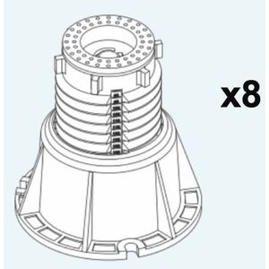 Set 8 picioare pentru cadite de dus SanSwiss FWU.8 imagine