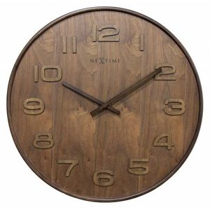 Ceas de perete NeXtime Wood Wood Brown 35cm imagine