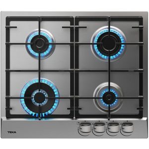 Plita gaz incorporabila Teka GSC 64320 XBC IX cu 4 arzatoare 60cm arzator wok gratare fonta inox imagine