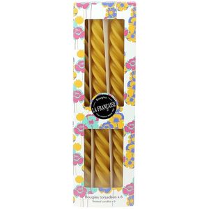 Set 6 lumanari La Francaise Les Petits Bonheurs de Printemps Twist\'n Light Jaune Soleil imagine