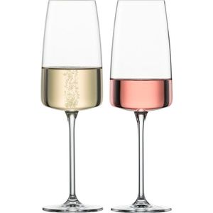 Set 2 pahare sampanie Zwiesel Glas Vivid Senses Moussier Point cristal Tritan 388ml imagine