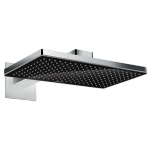 Palarie de dus Hansgrohe Rainmaker Select 460 negru-crom si brat de perete 460mm imagine